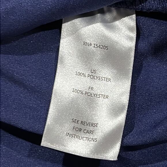 Cooper and Ella blouse Hem style very pretty! Navy Blue and super cute! Size L - Picture 13 of 15